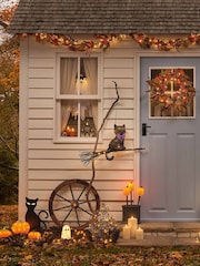 Lights4fun Black Halloween LED Wooden Haunted House Decoration - Image 3 of 3