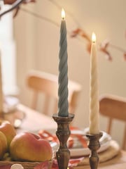 Lights4fun Set of 4 Autumnal Taper Candles With Infrared Remote Control - Image 2 of 6