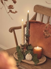Lights4fun Set of 4 Autumnal Taper Candles With Infrared Remote Control - Image 3 of 6