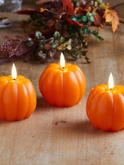 Lights4fun TruGlow® Autumn Pumpkin Candle Trio - Image 1 of 1