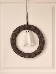 Lights4fun LED Ghost Halloween Wreath - Image 3 of 5