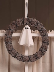 Lights4fun LED Ghost Halloween Wreath - Image 4 of 5
