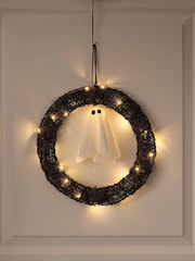Lights4fun LED Ghost Halloween Wreath - Image 5 of 5