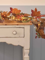 Lights4fun Prelit 1.5m Autumnal Garland - Image 1 of 2