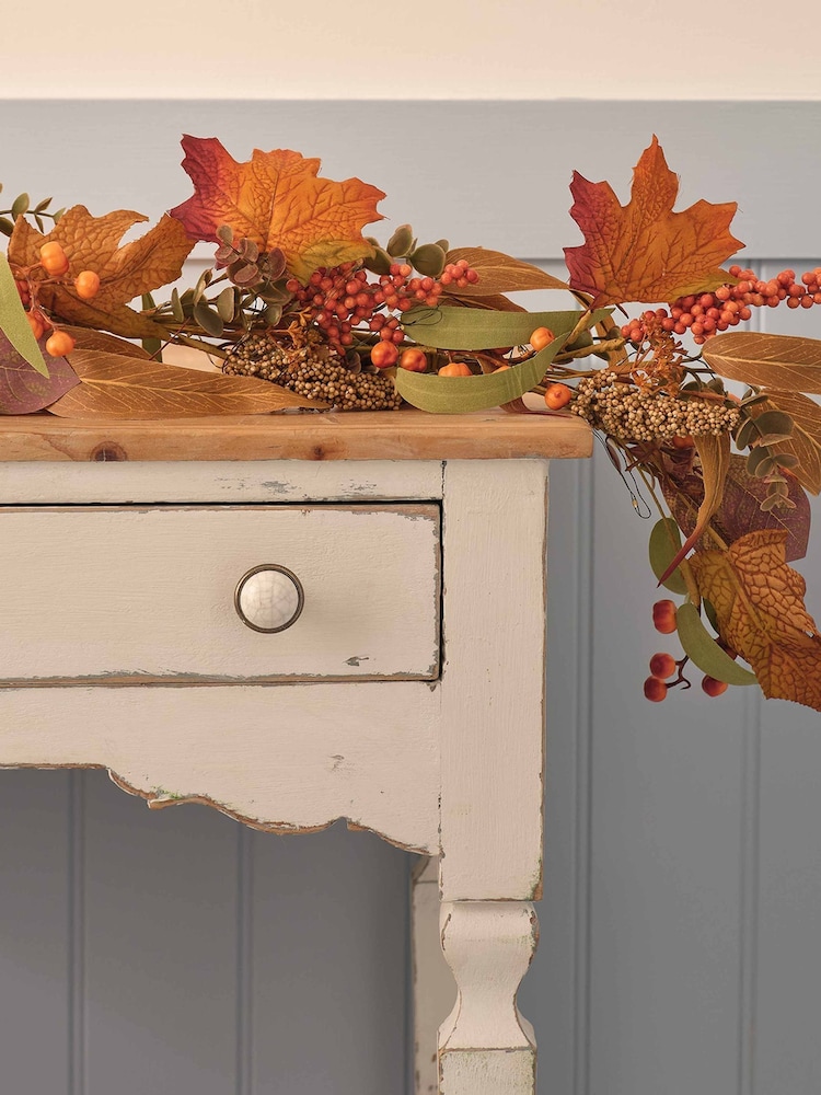 Lights4fun Prelit 1.5m Autumnal Garland - Image 2 of 2 Lights4fun Prelit 1.5m Autumnal Garland - Image 2 of 2
