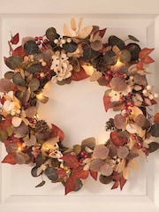 Lights4fun Multi Autumnal Wreath With Warm White Leds - Image 1 of 4