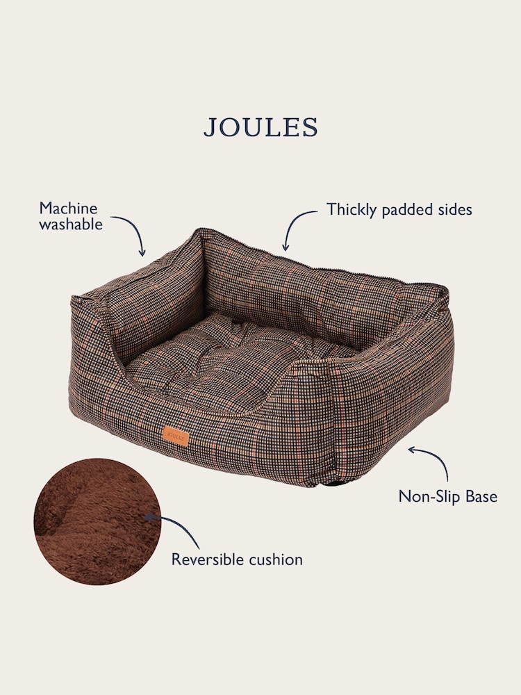 Joules Henson Check Brown Pet Bed - Image 16 of 16 Joules Henson Check Brown Pet Bed - Image 16 of 16