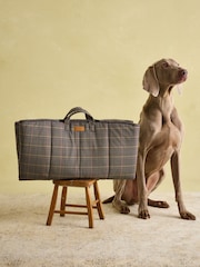 Joules Henson Check Brown Pet Travel Mat - Image 1 of 6
