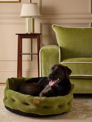 Joules Khaki Chesterfield Pet Bed - Image 2 of 12