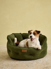 Joules Khaki Chesterfield Pet Bed - Image 4 of 12