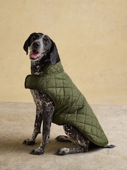 Joules Khaki Green Quilted Dog Coat - Image 1 of 9