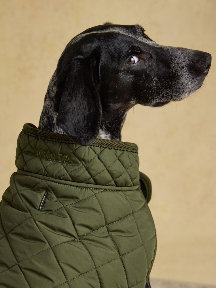 Joules Khaki Green Quilted Dog Coat - Image 2 of 9 Joules Khaki Green Quilted Dog Coat - Image 2 of 9