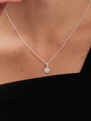 Simply Silver Silver Tone 925 Cubic Zirconia Gift Boxed Clover Set - Image 3 of 6