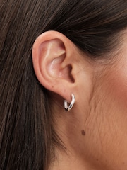 Simply Silver Silver Tone 925 Polished Curve Twist Hoop Earrings - Image 3 of 3