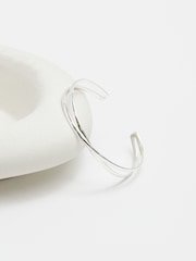 Simply Silver Silver Tone 925 Polished Open Cross-Over Cuffs - Image 5 of 5