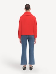 Simkhai Fiery Red Landry Zip-Up Jumper - Image 2 of 5