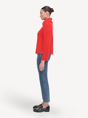 Simkhai Fiery Red Landry Zip-Up Jumper - Image 3 of 5