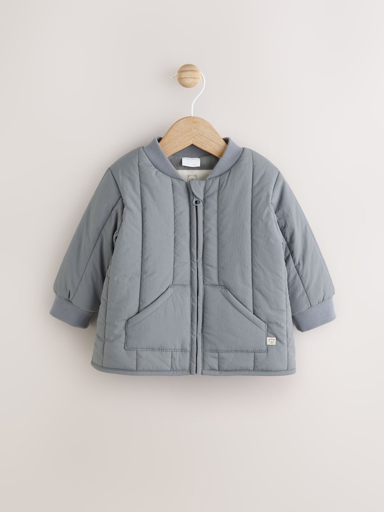 Charcoal Grey Baby Bomber Jacket - Image 1 of 6