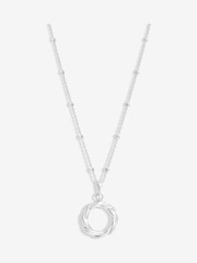 Simply Silver Silver Tone 925 Polished Station Chain Polished Open Twist Pendant - Image 1 of 1