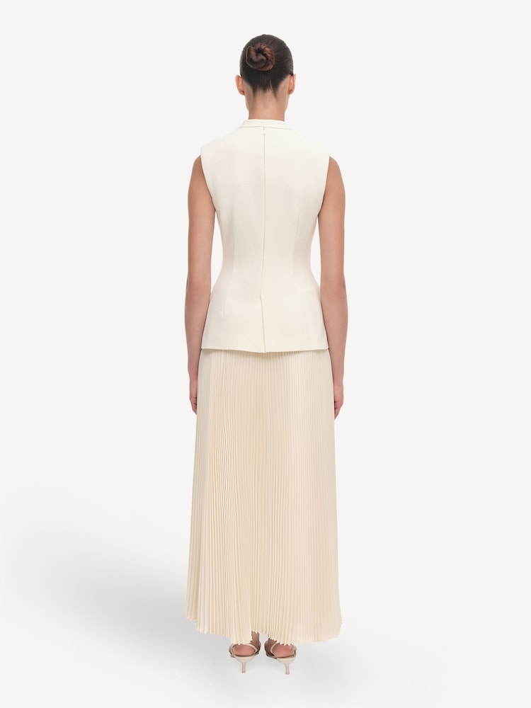 Simkhai White Georgina Waistcoat Midi Dress - Image 2 of 5 Simkhai White Georgina Waistcoat Midi Dress - Image 2 of 5