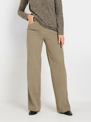 Long Tall Sally Natural Premium Satin Co-ord Wide Leg Trousers - Image 2 of 5