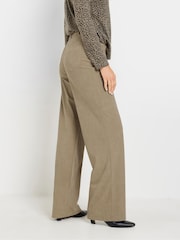 Long Tall Sally Natural Premium Satin Co-ord Wide Leg Trousers - Image 3 of 5