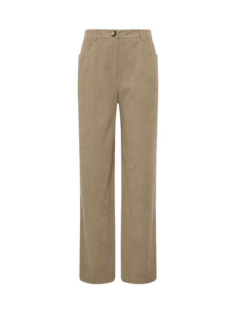 Long Tall Sally Natural Premium Satin Co-ord Wide Leg Trousers - Image 5 of 5