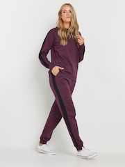 Long Tall Sally Red Block Cuffed Joggers - Image 1 of 6