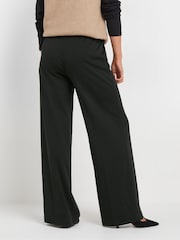 Long Tall Sally Black Premium Ponte Wide Leg Trousers - Image 3 of 5