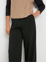 Long Tall Sally Black Premium Ponte Wide Leg Trousers - Image 4 of 5
