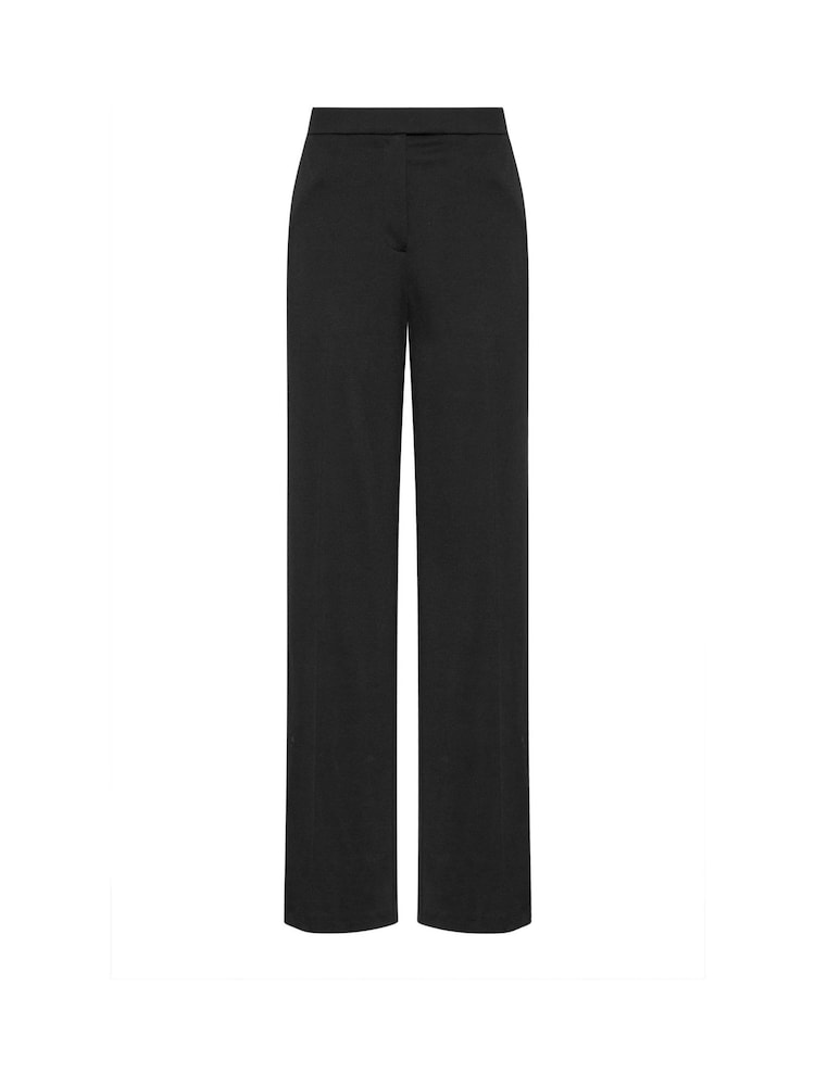Long Tall Sally Black Premium Ponte Wide Leg Trousers - Image 5 of 5