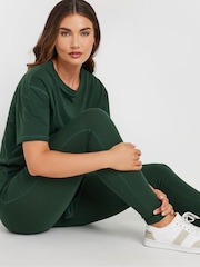 Long Tall Sally Green Premium Long Sleeve 100% Cotton T-Shirt - Image 4 of 5
