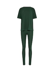 Long Tall Sally Green Premium Long Sleeve 100% Cotton T-Shirt - Image 5 of 5