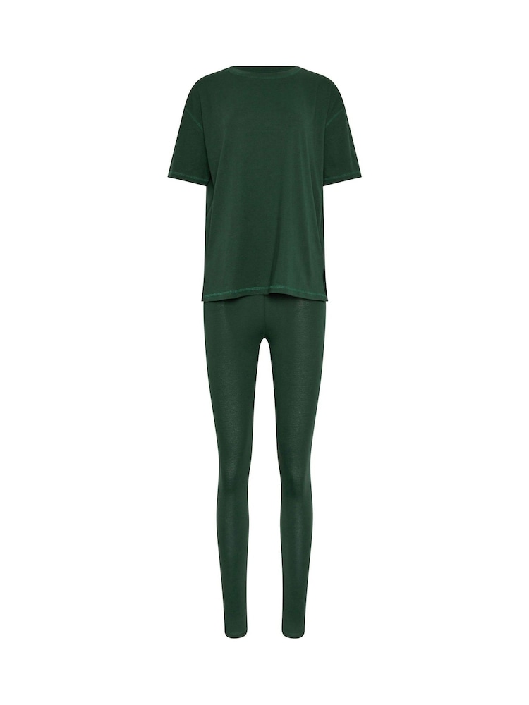 Long Tall Sally Green Premium Long Sleeve 100% Cotton T-Shirt - Image 5 of 5