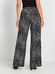 Long Tall Sally Grey Leopard Print Jeans - Image 3 of 5