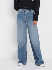 Long Tall Sally Light Blue Wide Puddle Jeans - Image 1 of 5