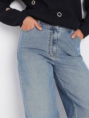 Long Tall Sally Light Blue Wide Puddle Jeans - Image 4 of 5