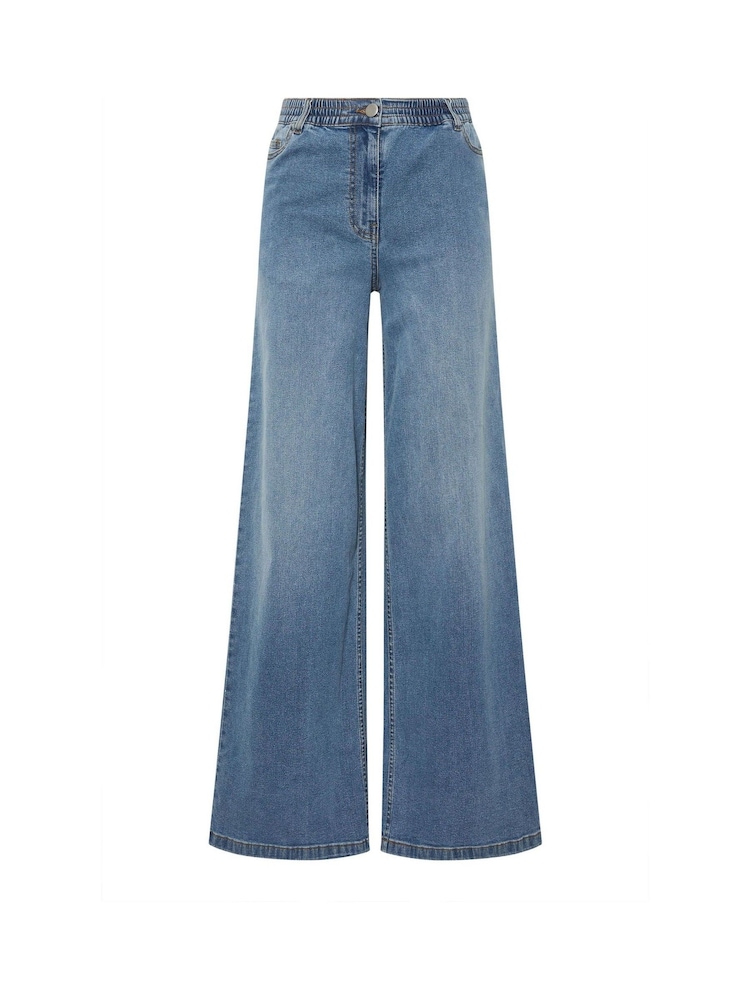 Long Tall Sally Light Blue Wide Puddle Jeans - Image 5 of 5