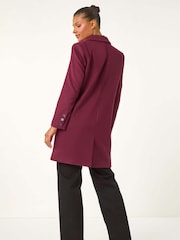 Roman Purple Tailored Single Breasted Coat - Image 3 of 6