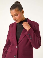 Roman Purple Tailored Single Breasted Coat - Image 5 of 6