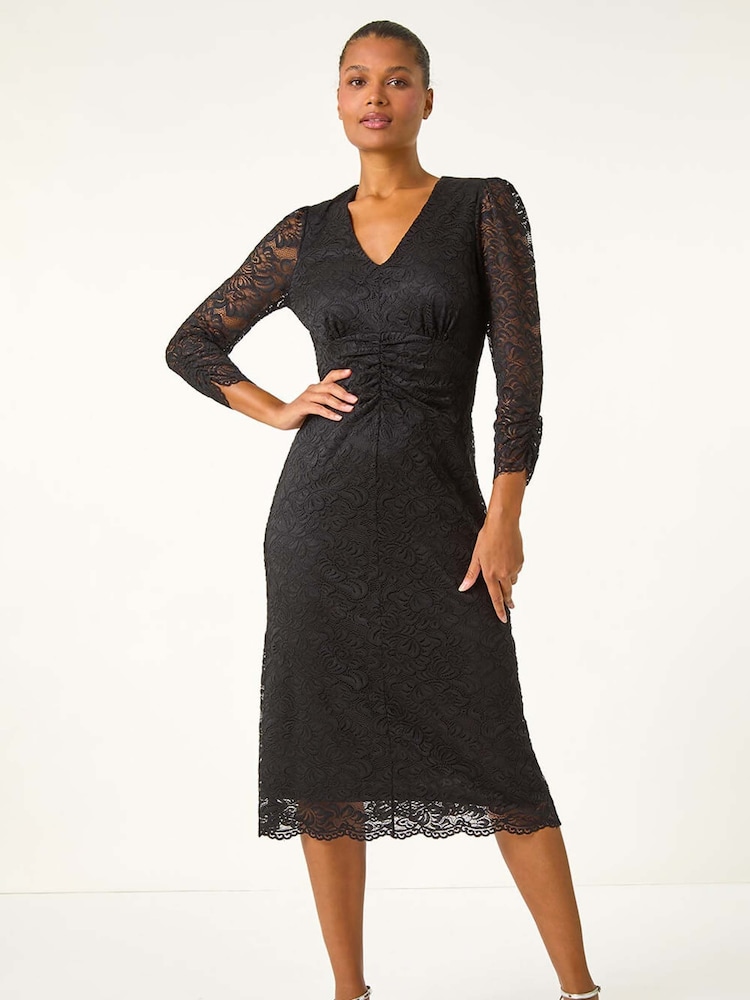 Roman Corded Lace Midi Dress - Imagen 1 de 5 Roman Corded Lace Midi Dress - Imagen 1 de 5