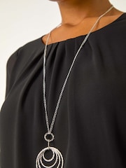 Roman Black Chiffon Banded Hem Pleated Top - Image 6 of 6