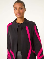 Roman Pink Abstract Patterned Cardigan - Image 4 of 5