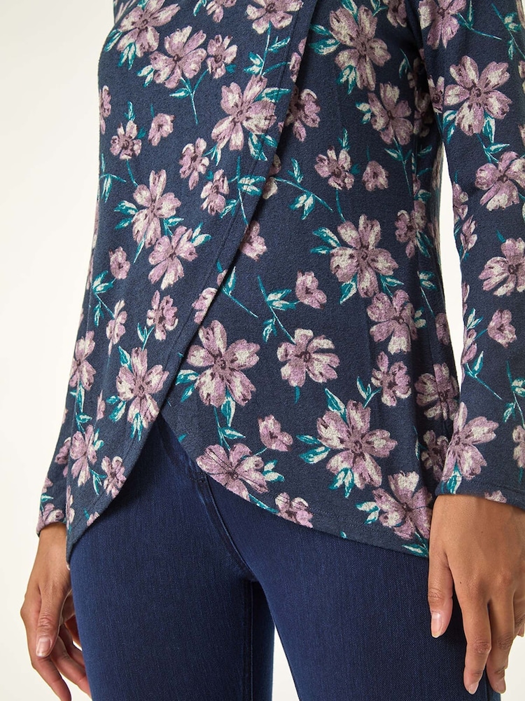 Roman Cowl Neck Floral Snit Top - Imagen 5 de 5 Roman Cowl Neck Floral Snit Top - Imagen 5 de 5