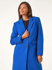 Roman Blue Tailored Single Breasted Coat - Image 4 of 5