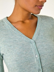 Roman Green Shimmered Edge Knit Cardigan - Image 5 of 5