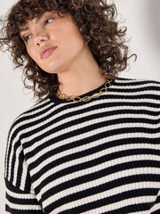 Apricot Black Stripe Heavy Knit Jumper - Image 3 of 5