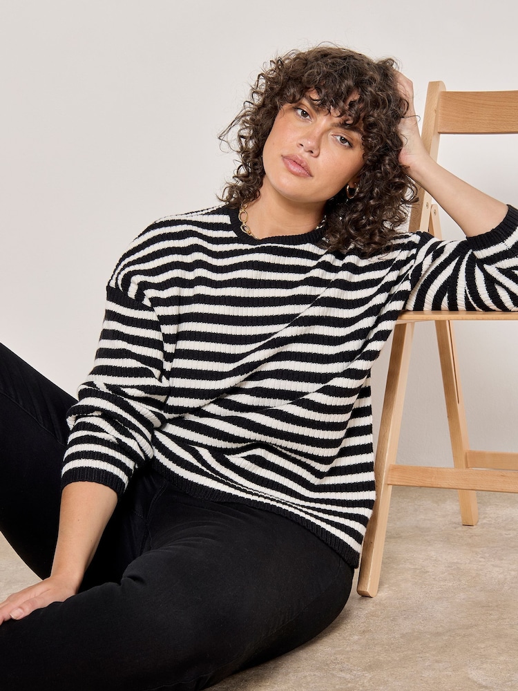 Apricot Black Stripe Heavy Knit Jumper - Image 5 of 5 Apricot Black Stripe Heavy Knit Jumper - Image 5 of 5