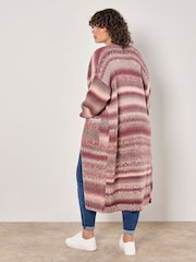 Apricot Red Multi Ombre Longline Cardigan - Image 4 of 4