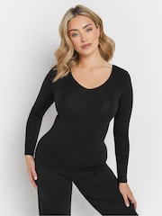 M&Co Black Thermal Heat Long Sleeve Top - Image 1 of 5